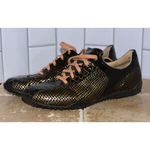 Aerogreen ITALY Aquatech Women's Leather Snake Skin Spikeless Golf Shoes Size 9